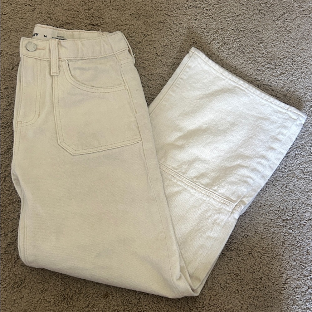 Old Navy Cream Flare Jeans